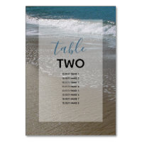 Plage balnéaire & Sable Mariage Noms des invités