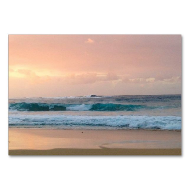 Numéro De Table Plage Sunset avec océan (Devant)