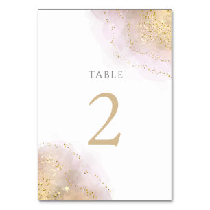 Numéro De Table plan d'aquarelle Tableau Numéro 2