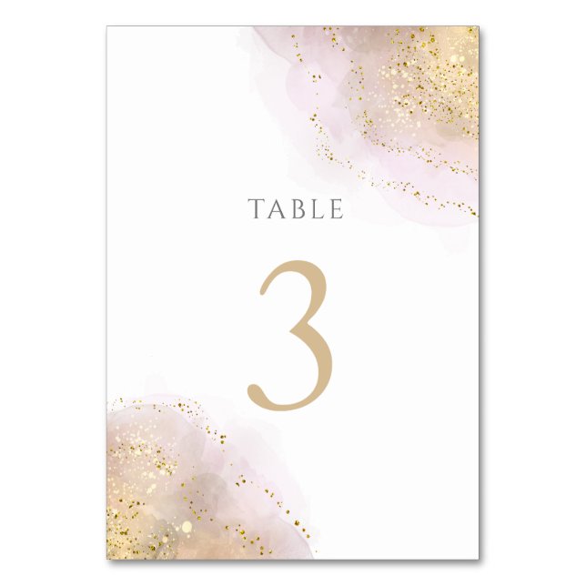 Numéro De Table plan d'aquarelle Tableau Numéro 3 (Par défaut)