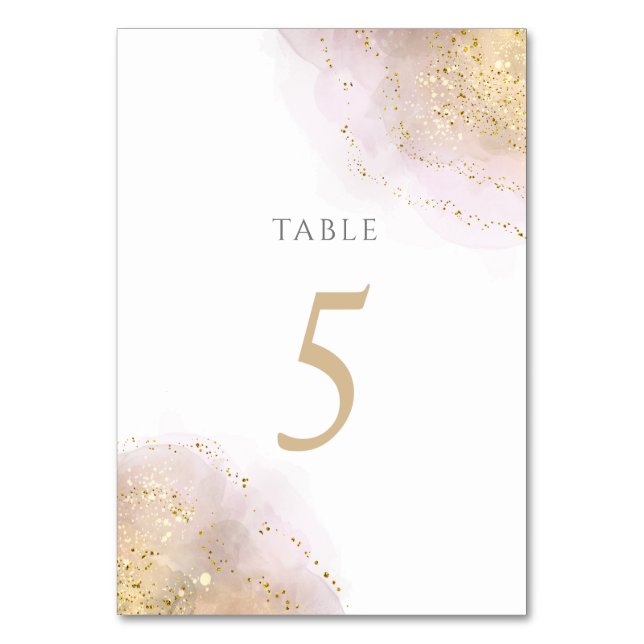 Numéro De Table plan d'aquarelle Tableau Numéro 5 (Par défaut)