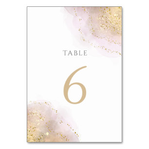 Numéro De Table plan d'aquarelle Tableau Numéro 6