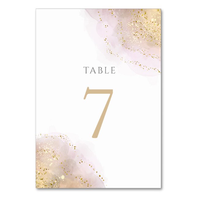 Numéro De Table plan d'aquarelle Tableau Numéro 7 (Par défaut)