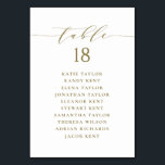 Numéro De Table Plan de mariage minimaliste Gold<br><div class="desc">Plan personnalisé des sièges de numéro de table. Il est doté d'un script lunatique doré et d'une typographie classique. Personnalisez en ajoutant vos propres détails. Ce plan de table minimaliste est parfait pour les mariages,  les douches pour bébés,  les douches pour nuptiales,  les anniversaires,  et bien plus encore.</div>