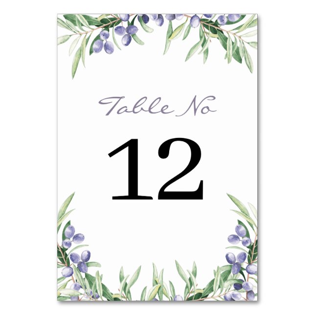 Numéro De Table Plan de table de mariage champêtre lavande (Par défaut)
