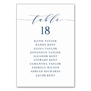 Numéro De Table Plan de table de mariage minimaliste à l'écriture