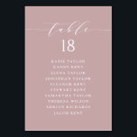 Numéro De Table Plan minimaliste de Mariage de maquillage de scrip<br><div class="desc">Plan personnalisé des sièges de numéro de table. Il présente un script mauve et une typographie classique. Personnalisez en ajoutant vos propres détails. Ce plan minimaliste de table est parfait pour les mariages,  les baby showers,  les douches nuptiales,  les anniversaires,  et bien plus encore.</div>