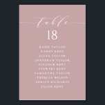 Numéro De Table Plan minimaliste de Mariage de maquillage de scrip<br><div class="desc">Plan personnalisé des sièges de numéro de table. Il présente un script mauve et une typographie classique. Personnalisez en ajoutant vos propres détails. Ce plan minimaliste de table est parfait pour les mariages,  les baby showers,  les douches nuptiales,  les anniversaires,  et bien plus encore.</div>