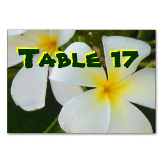 Numéro De Table Plumérias hawaïennes