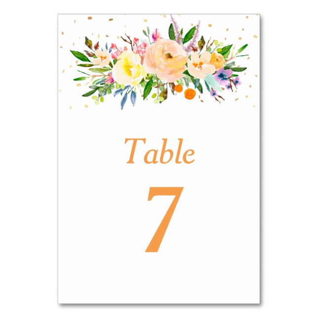 Numéro De Table Poche florale Bouquet Table (Par défaut)