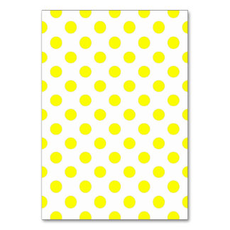 Numéro De Table Pointe blanc et jaune blanc