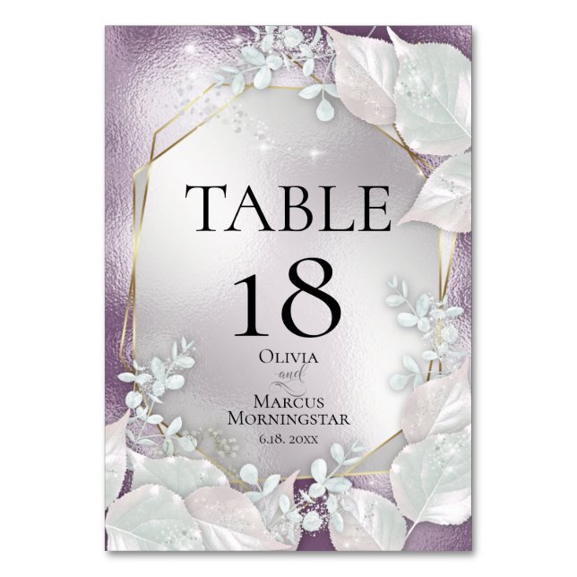 NUMÉRO DE TABLE | Poireau de Aubergine (Par défaut)