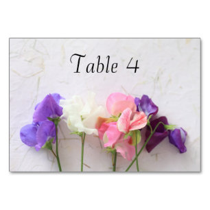Numéro De Table Pois doux frais