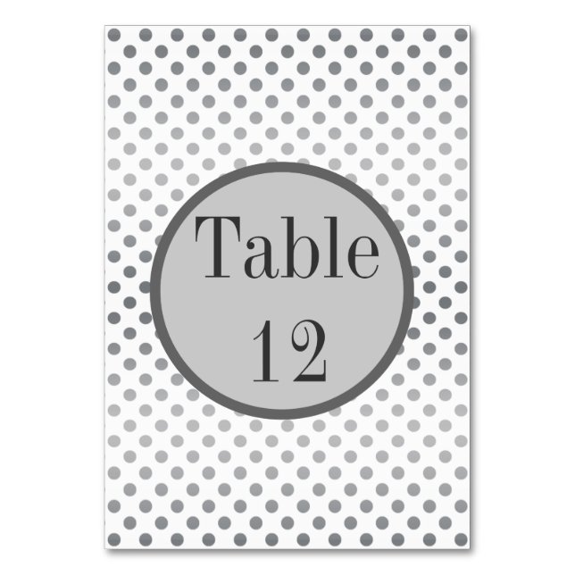 Numéro De Table Pois Silver Gradient par Shirley Taylor (Par défaut)