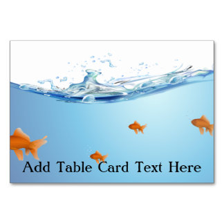 Numéro De Table Poisson d'or sous aquarium