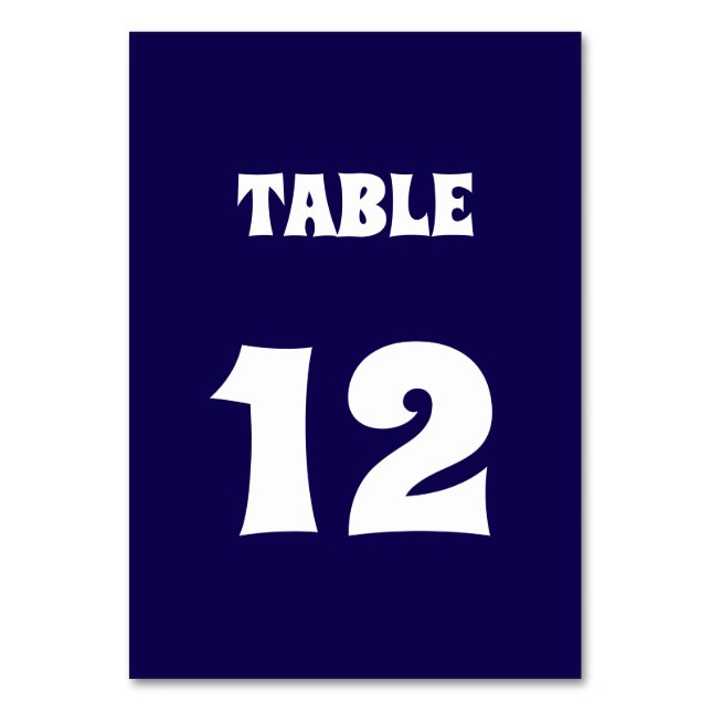 Numéro De Table Police Fantaisiste Gras Moderne Bleu Foncé (Par défaut)