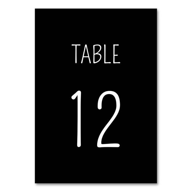 Numéro De Table Police simple moderne (Par défaut)