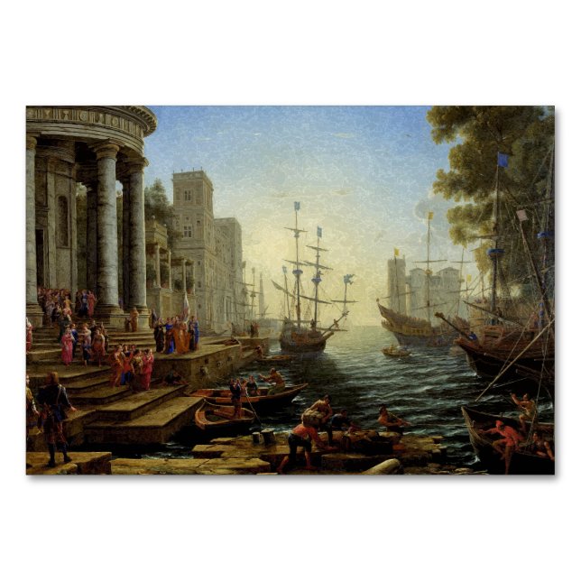 Numéro De Table Port de mer avec l'embarquement de sainte Ursule  (Devant)