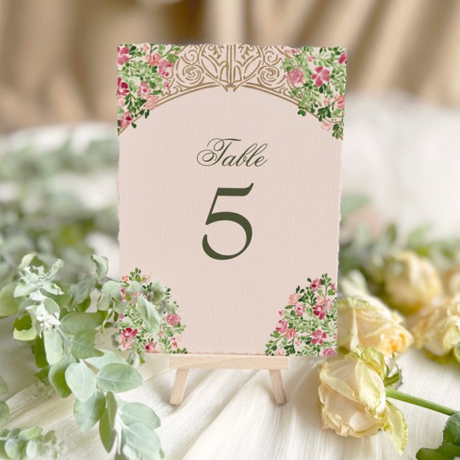 Numéro De Table Porte Élégante de Mariage en Feuille de Luxe (Créateur téléchargé)