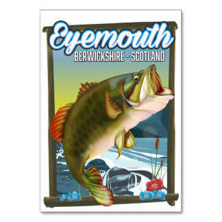 Numéro De Table Poster de pêche Eyemouth Berwickshire Scotland.