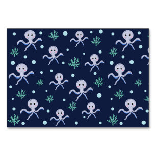 Numéro De Table Poulpe sous la mer motif pour enfants