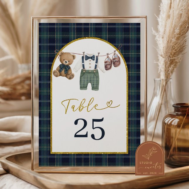 Numéro de table pour Baby Shower 'Petit gentleman  (Créateur téléchargé)