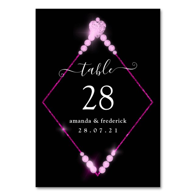 Numéro de table pour les 60 ans de mariage de diam (Par défaut)