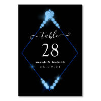 Numéro de table pour les 60 ans de mariage diamant