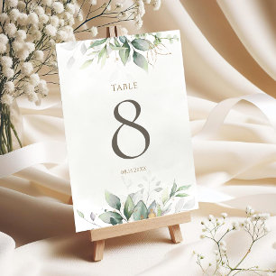 Numéro de table Première Communion Verdure Eucalyp