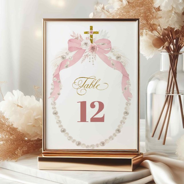 Numéro de table Première Sainte Communion Bohème R (Créateur téléchargé)
