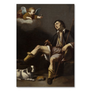 Numéro De Table Prière St. Rocco Roch contre la Corona Virus Card