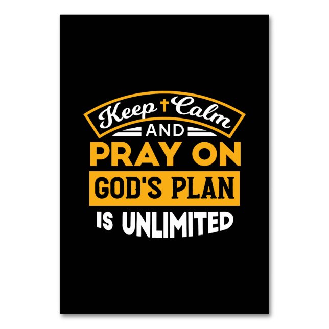 Numéro De Table Priez et faites confiance au plan illimité de Dieu (Par défaut)