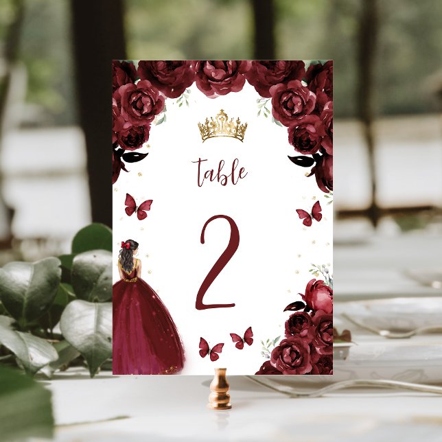 Numéro De Table Princesse Quinceañera (Créateur téléchargé)