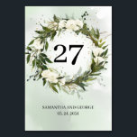 Numéro De Table Profond verdure feuillage olivier couronne roses b<br><div class="desc">Deep Greenery feuillage olivier couronne blanche roses carte numéro de table Ce charmant design chic et branché est parfait pour tous les événements de style boho ou rustique. Design est présenté aquarelle peinte à la main olivier feuillage mélangé olivier branches mélangé aquarelle blanc fleurs roses et gentry tissé dans un...</div>