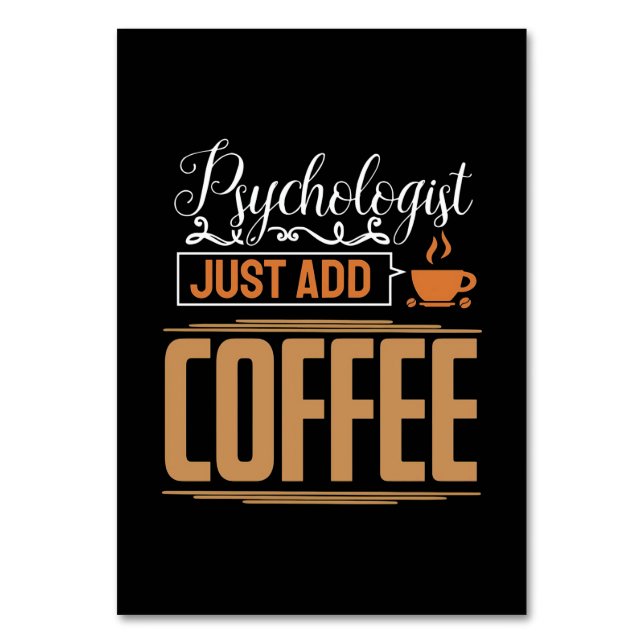 Numéro De Table Psychologue Scolaire Ajoute Juste Du Café (Par défaut)
