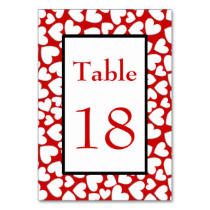 Numéro De Table Puffy Hearts