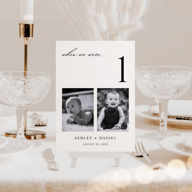 Numéro De Table Quand nous avions âge Photo (Créateur téléchargé)