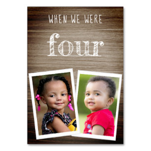 Numéro De Table Quand nous étions Age Retro Photos d'enfants sur b