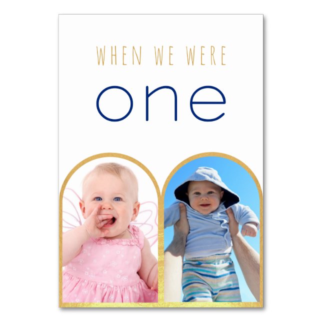 Numéro De Table Quand nous étions une photo Gold Arch Mariage mode (Dos)