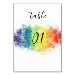 Numéro De Table Rainbow Gay et Lesbian Pride Mme & Mme