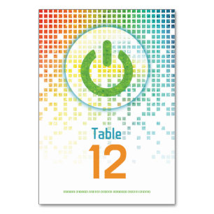 Numéro De Table Rainbow Pixel jeu vidéo Gamer Bar Mitzvah