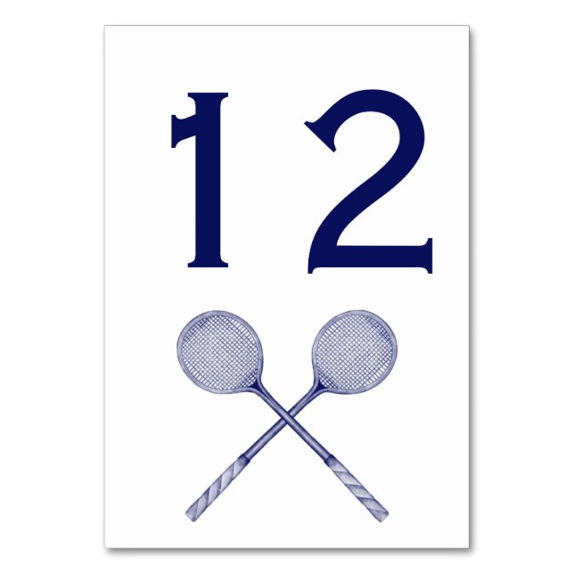 Numéro De Table Raquettes de squash croisées bleues (Par défaut)