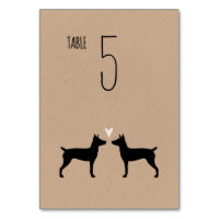 Rat Terrier Silhouettes Chiens Mariage Réception