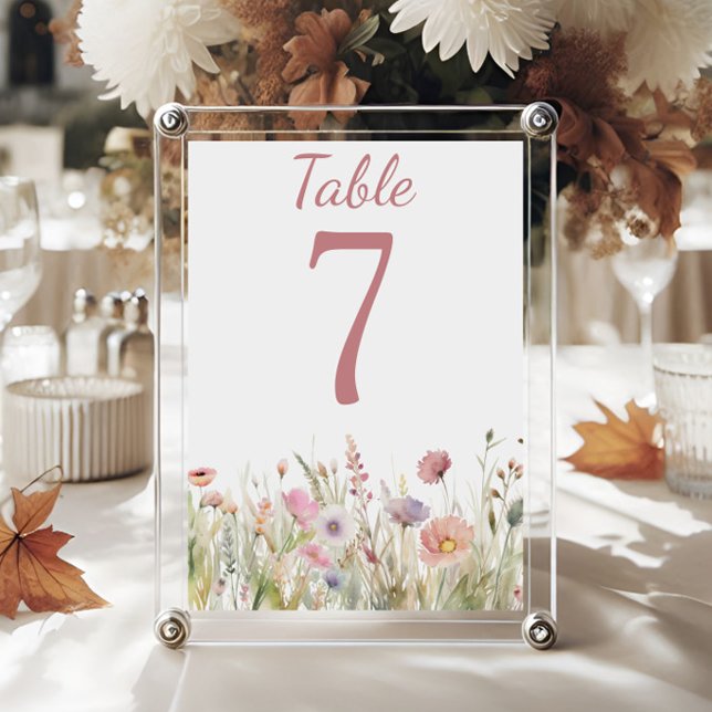 Numéro De Table Réception de mariage champêtre romantique (Créateur téléchargé)