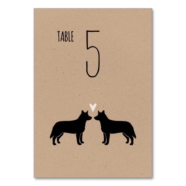 Numéro De Table Réception de mariage de chiens de bétail australie (Par défaut)