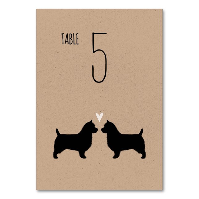Numéro De Table Réception de mariage de Terrier australien (Par défaut)