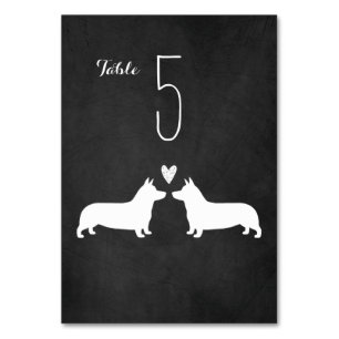 Numéro De Table Réception de mariage des silhouettes de Pembroke W