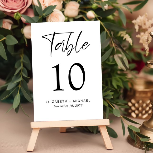 Numéro De Table Réception De Mariage Moderne (Créateur téléchargé)
