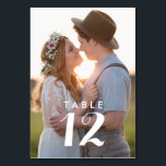 Numéro De Table Réception de mariage photo personnalisée<br><div class="desc">Téléchargez votre photo préférée sur ces cartes de mariage photo personnalisées. Le design est répété sur l'avant et l'arrière de la carte.</div>