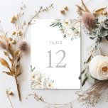 Numéro De Table Réception de mariage Sage Leaf & White Flower<br><div class="desc">Sage Leaf & White Flower Wedding Numéro de table de réception Elevez votre ambiance de réception de mariage avec le "Sage Leaf & White Flower Wedding Reception Numéro de table de réception". Cet élégant numéro de table saisit parfaitement l'essence de l'élégance raffinée et de la beauté botanique, en se mélangeant...</div>